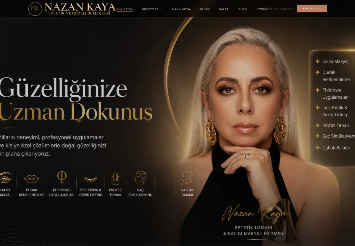Bartın Güzellik Merkezi web sitesi önizlemesi