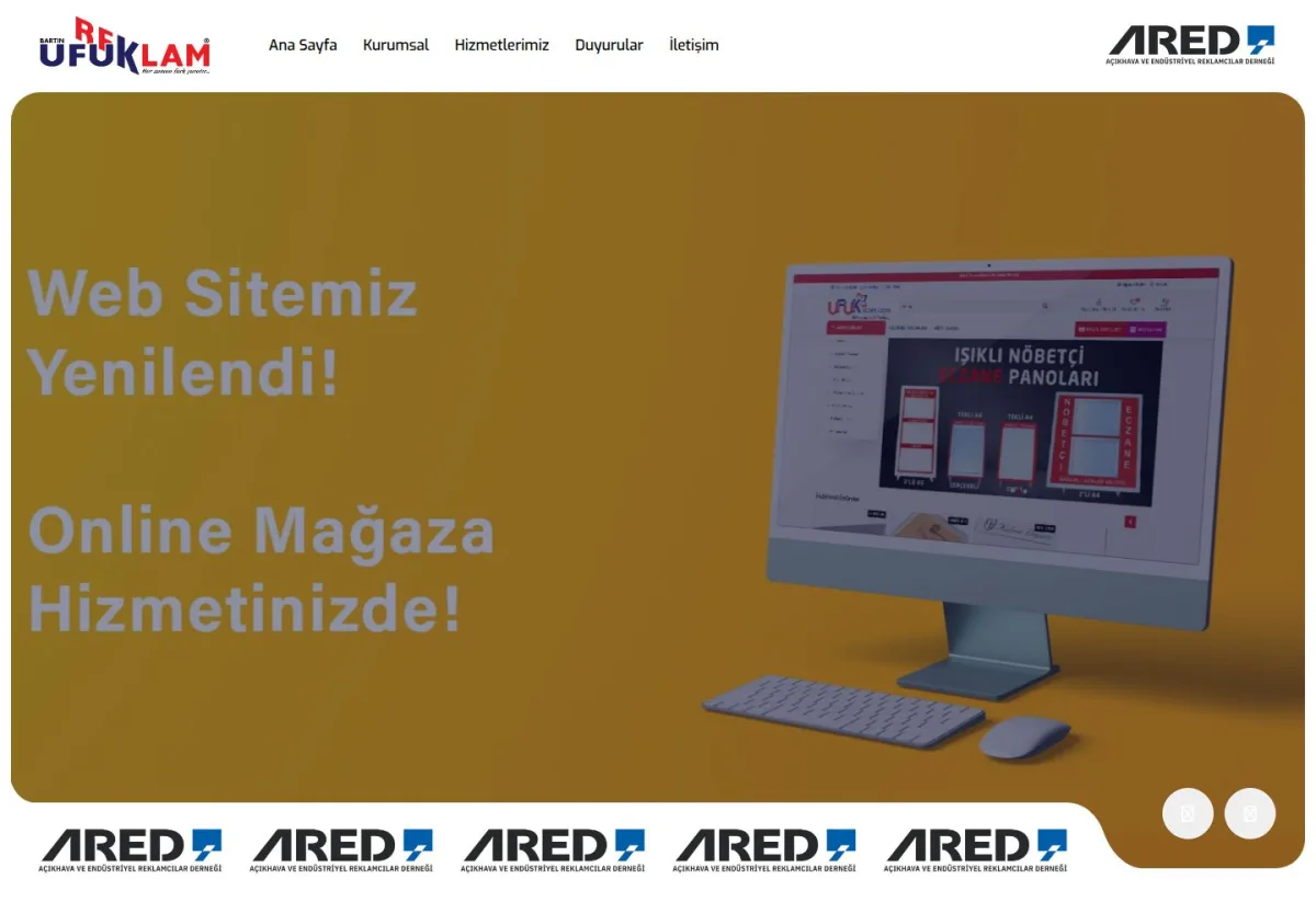 Bartın Ufuk Reklam web sitesi önizlemesi