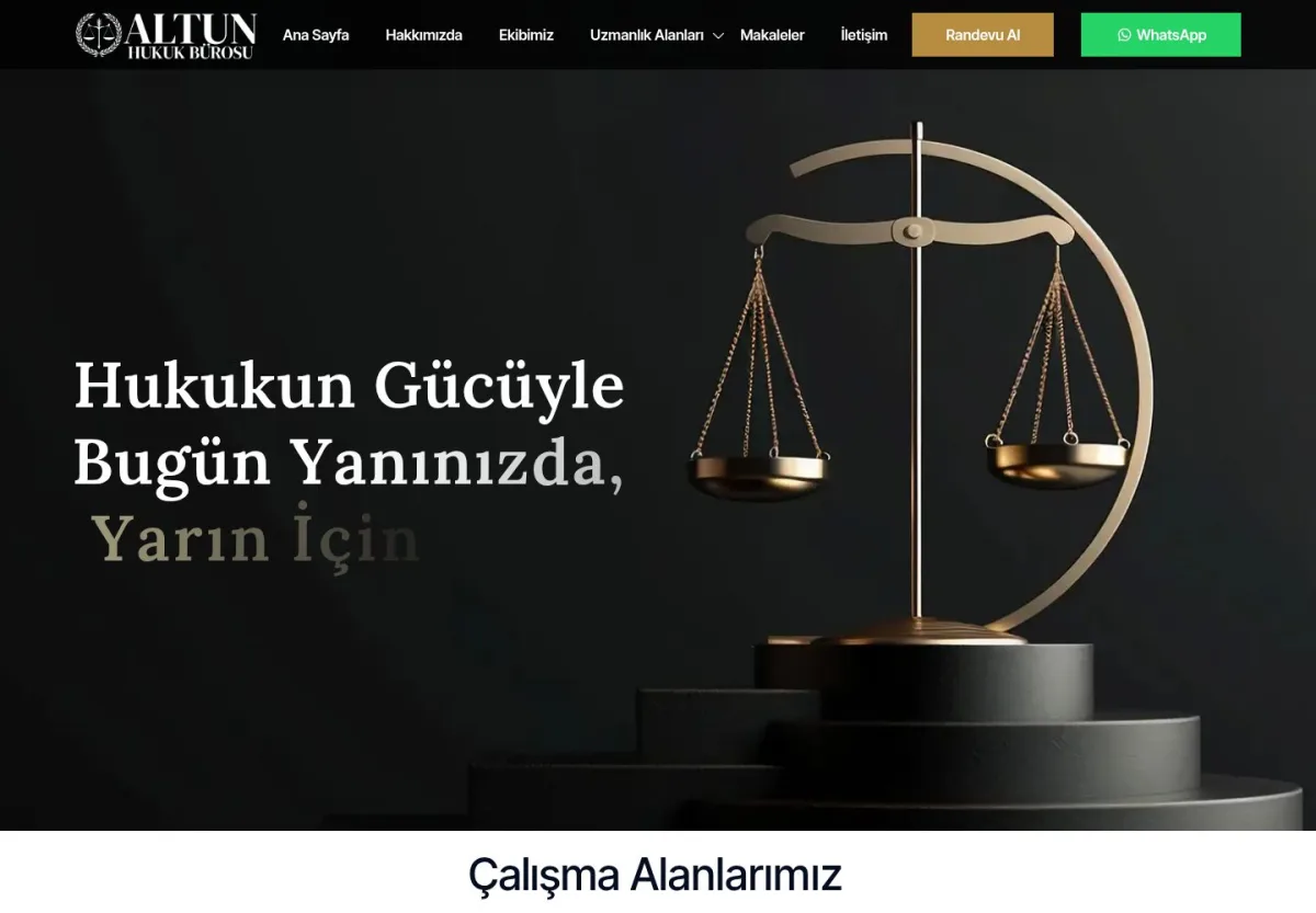 Avukat Emrah Altun Hukuk Bürosu - Bartın Avukat web sitesi önizlemesi