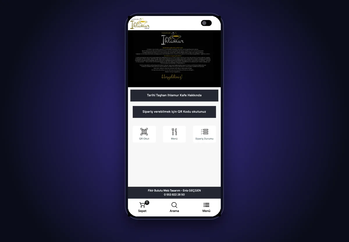Taşhan Ihlamur Kafe web sitesi önizlemesi