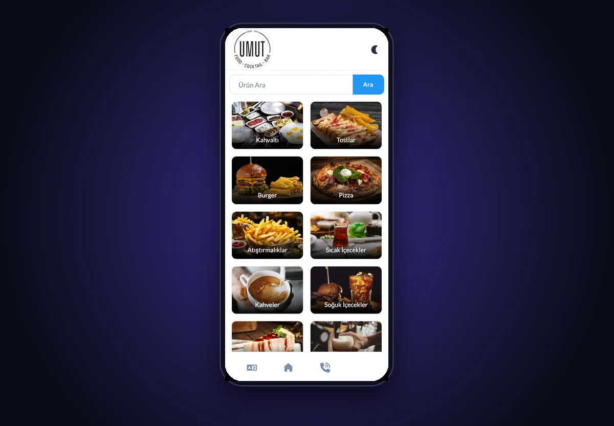 İnkumu Umut Cafe web sitesi önizlemesi