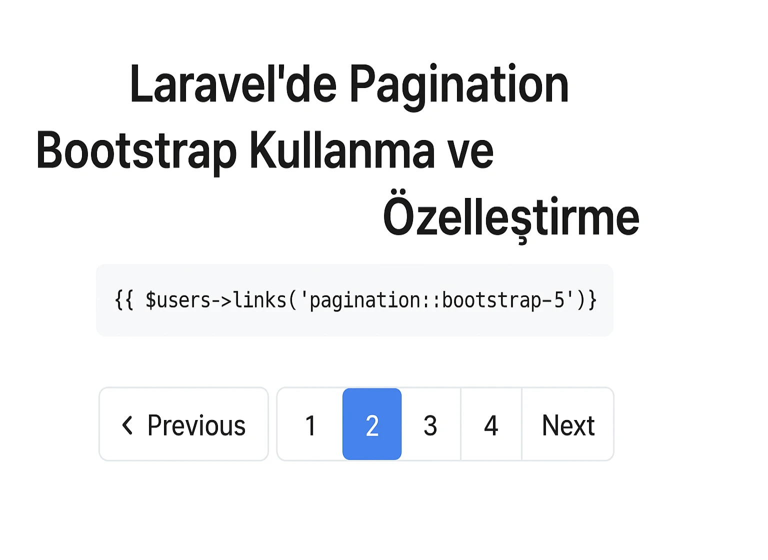 Laravel Pagination (Sayfalama) Nasıl Özelleştirilir?