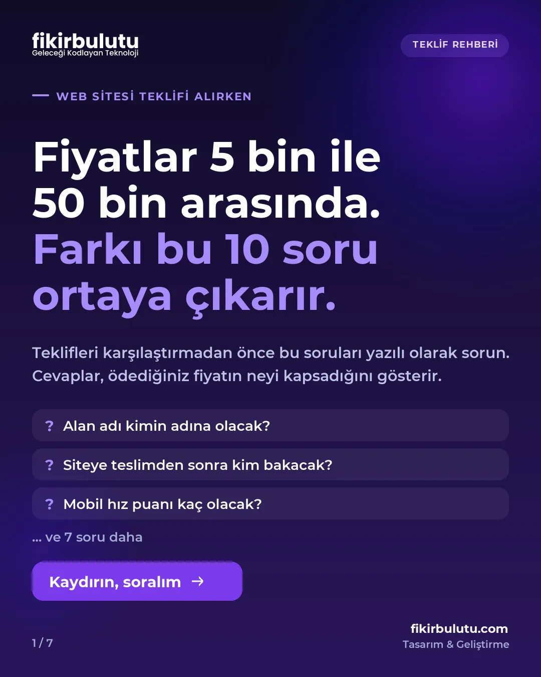 Web sitesi teklifi alırken sorulacak 10 soru, kapak görseli