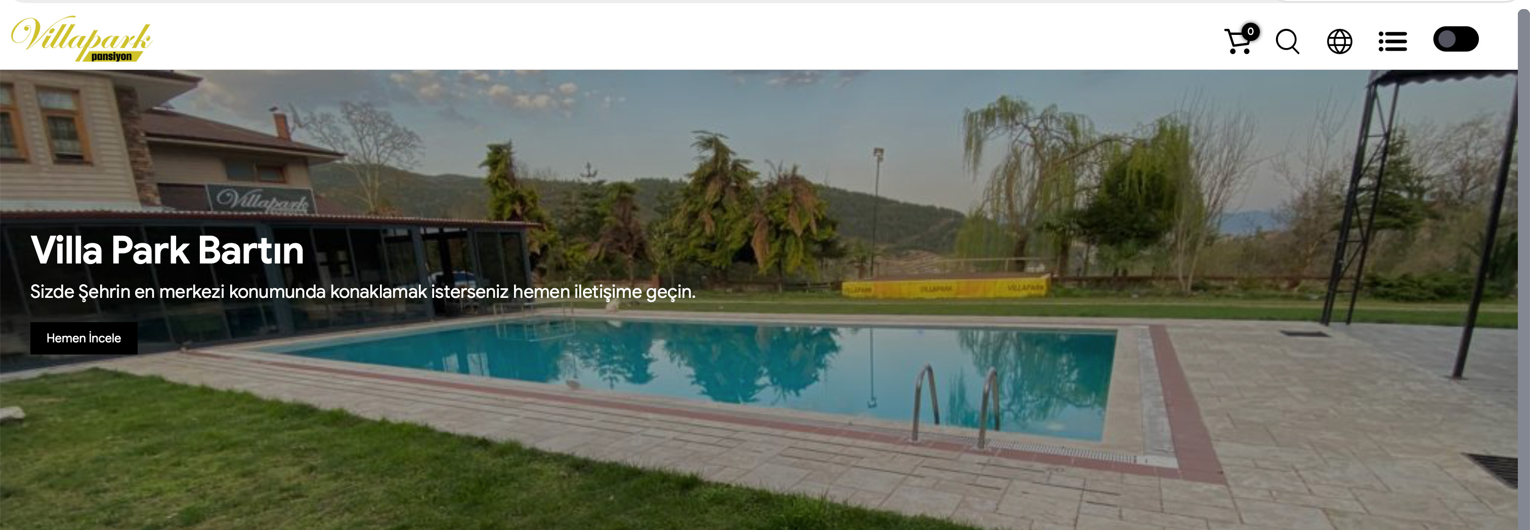 Villa Park Pansiyon Menü